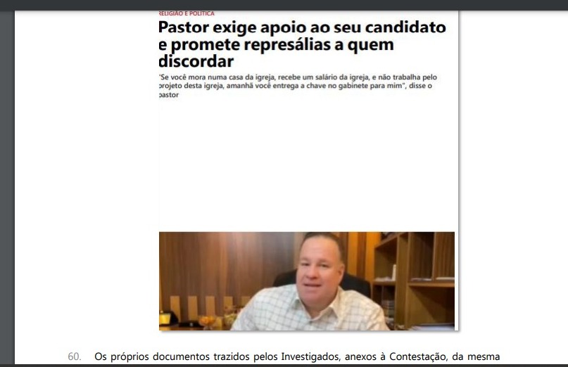 Documento de Testemunha Revela Detalhes da Reunião Polêmica que Envolveu Candidatos e o Prefeito