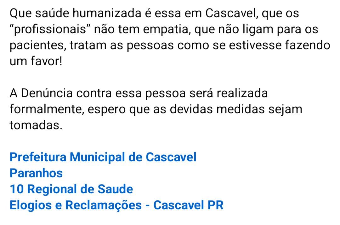 Denúncia sobre Atendimento na UBS Tio Zaca em Cascavel Levanta Dúvidas sobre Dados de Saúde do Município