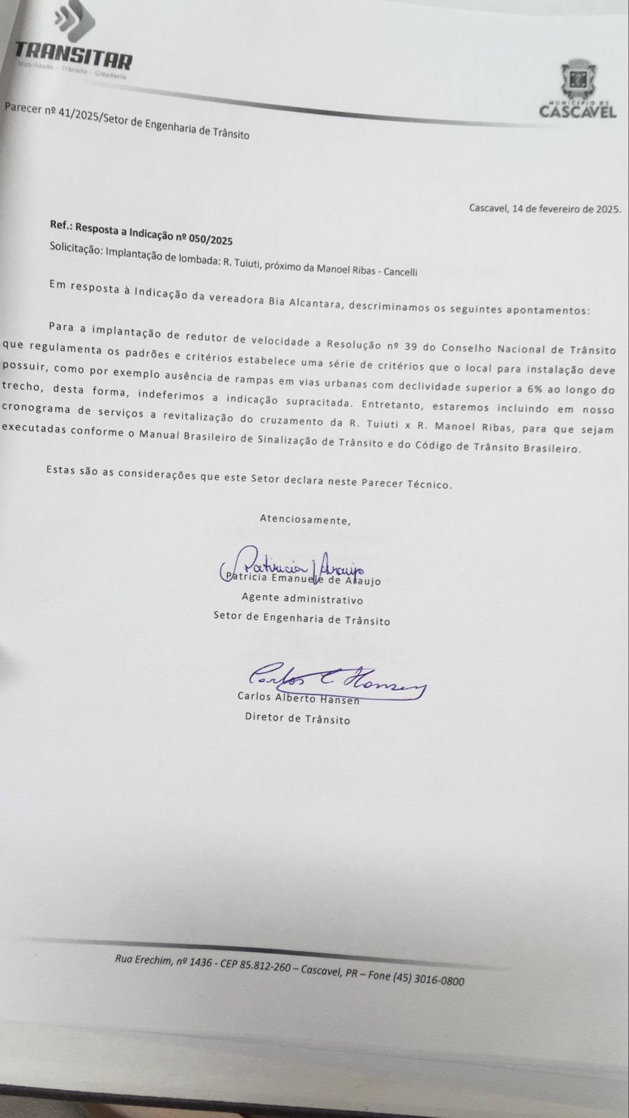 Uma Tragédia Anunciada: A Indiferença da Transitar em Cascavel