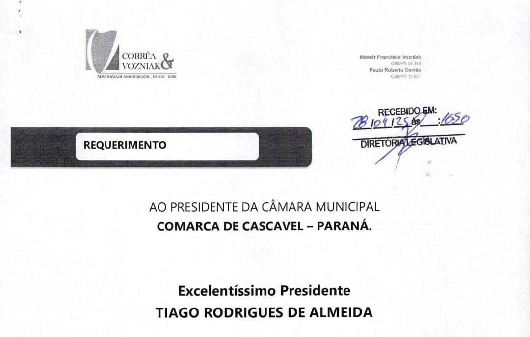 Requerimento Protocolado: A Comunidade Exige CPI para o Caso CMEI Irmã Iolanda Guzman Bazan!