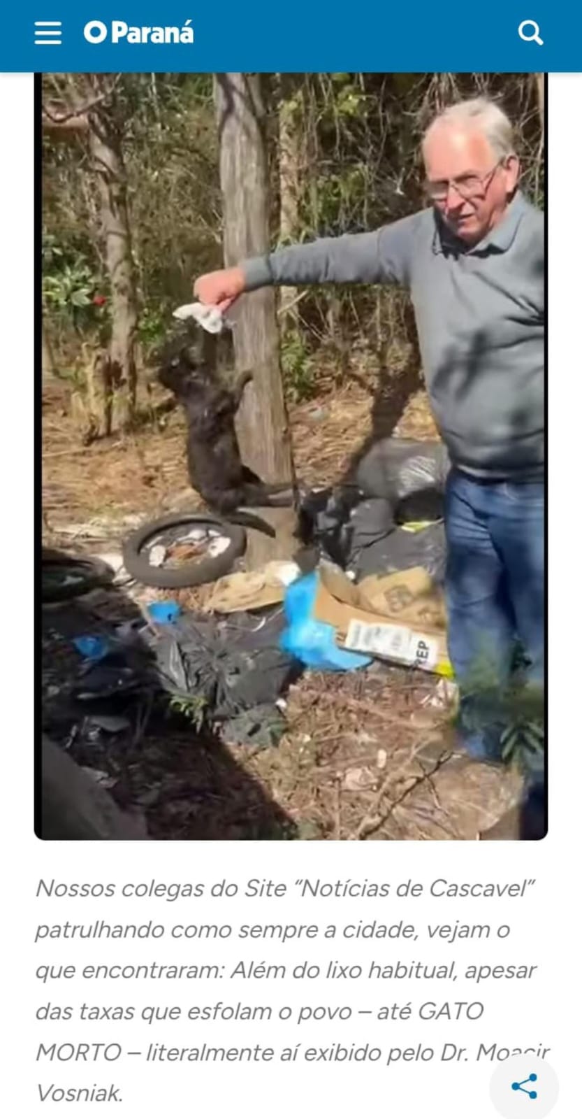 “Lixo à Vista: O Cartão Postal de Cascavel e o Gato Preto que Não Sai de Cena!