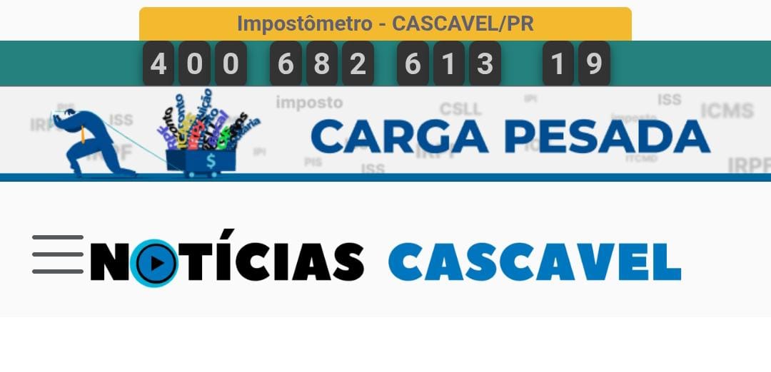 Impostômetro: Site Notícias Cascavel Lança Ferramenta em Tempo Real para Que Cidadãos Saibam Quanto a Cidade Está Arrecadando!