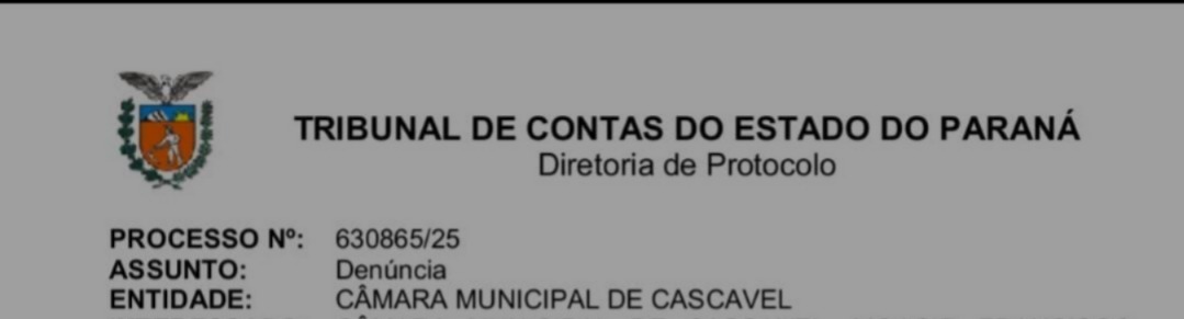 Denúncia do Site Notícias Cascavel Leva Tribunal de Contas do Paraná a Exigir Explicações do Vereador Antônio Marcos e da Câmara de Vereadores