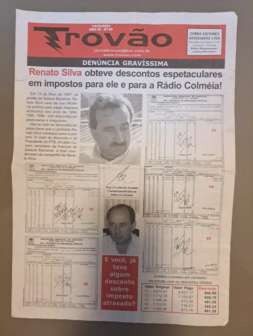JUSTIÇA PARA QUEM? Prefeito Ganha Milhões em Descontos, e Amanhã o Povo Pobre Paga a Conta.