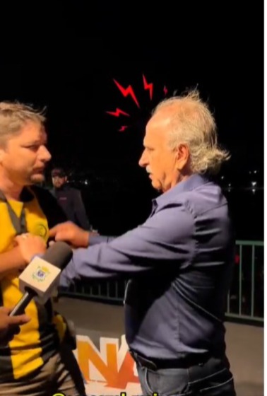 Prefeito Renato Silva agride fisicamente contribuinte que questionou sobre gastos! VEJA O VÍDEO!