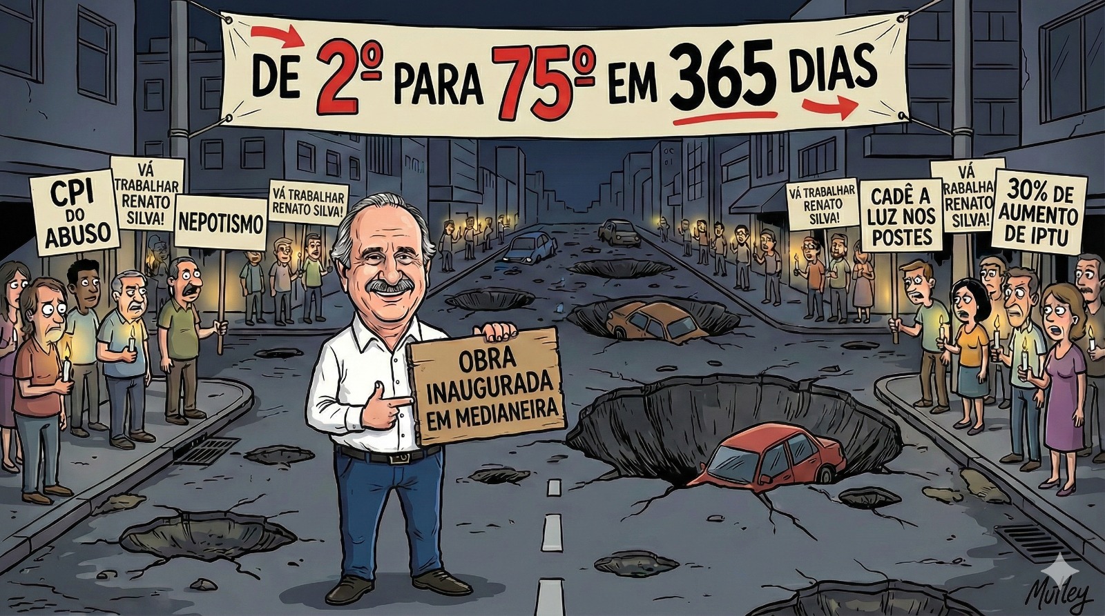Gestão de Fachada: Renato Silva busca holofotes em obras em Medianeira e vira as costas para a realidade de Cascavel
