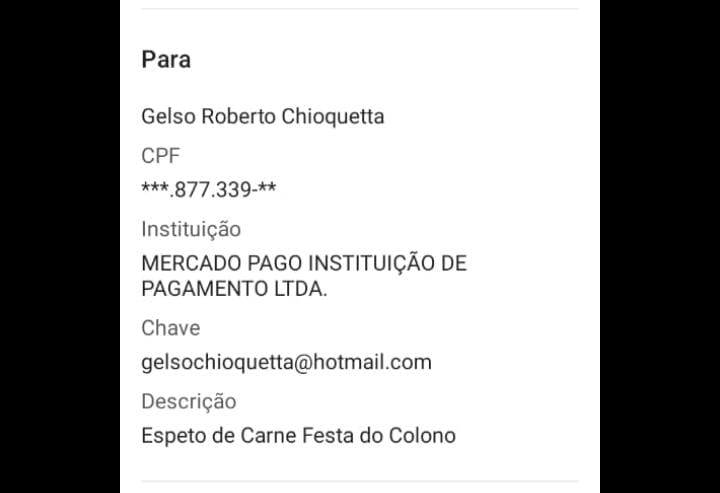 Comprovante reforça denúncia: Pix da Festa do Colono, em Sulina, caiu em conta pessoal de servidor público